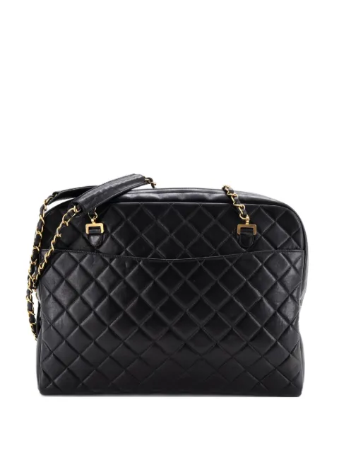 CHANEL Pre-Owned Front Pocket Camera Bag Quilted Lambskin Large shoulder bag Black JHSIJDZLXIW3GIQF