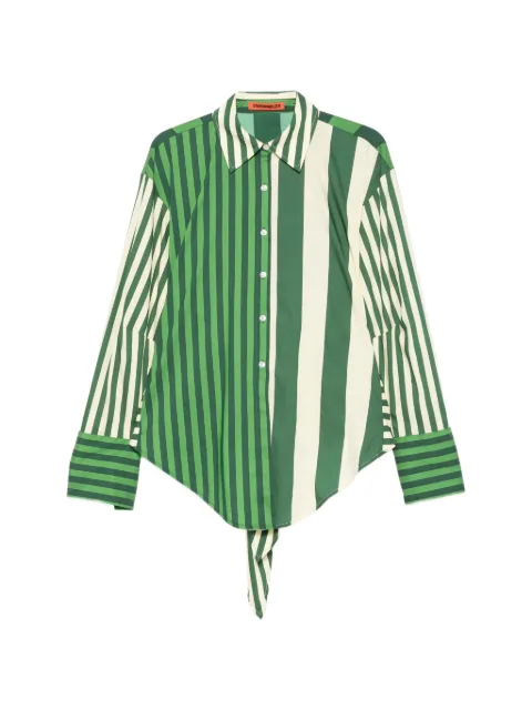 Simon Miller Loch striped button-up shirt Green W32793265