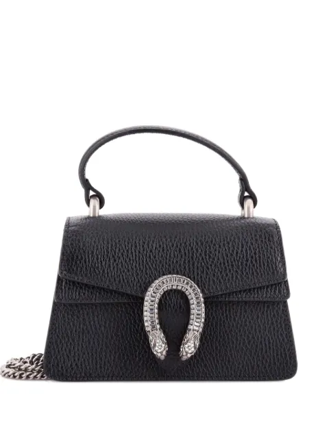 Gucci Pre-Owned Dionysus Top Handle Bag Leather with Crystals Mini satchel Black V56QVNVWXX439SS3