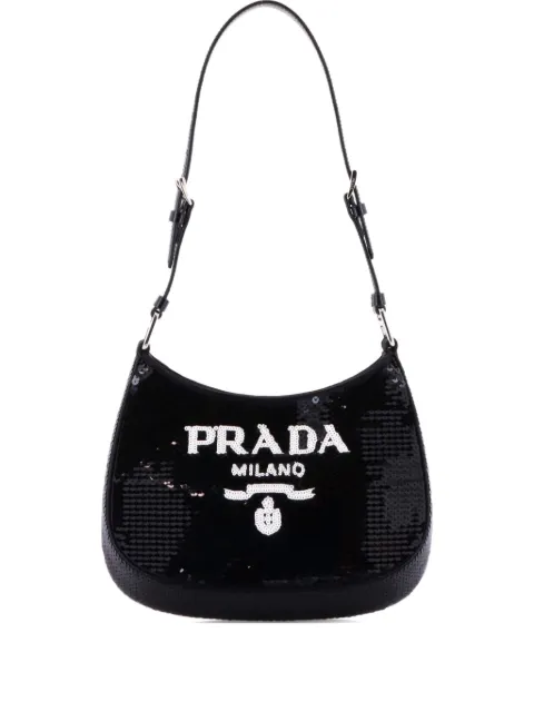 Prada Pre-Owned Cleo Sequins Small shoulder bag Black JLLN10WC8C39TICE