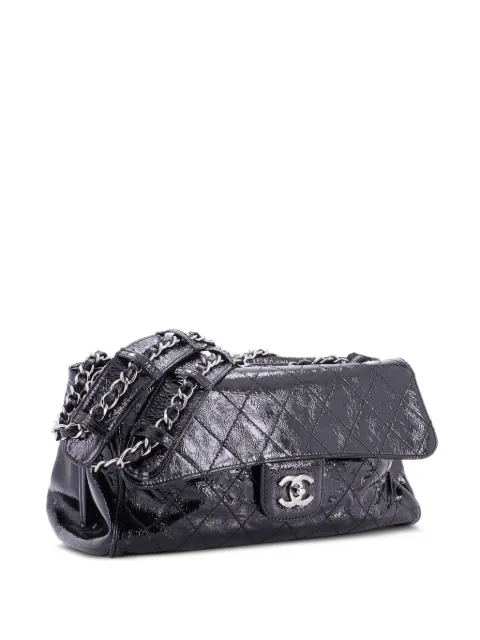 CHANEL Pre-Owned Ritz Flap Bag Quilted Patent Large shoulder bag Black 9Z03B7B9J452N4CT