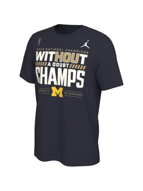Nike Michigan Wolverines 2023 National Champions Locker Room T-shirt Blue 2023MICHIGANCLR