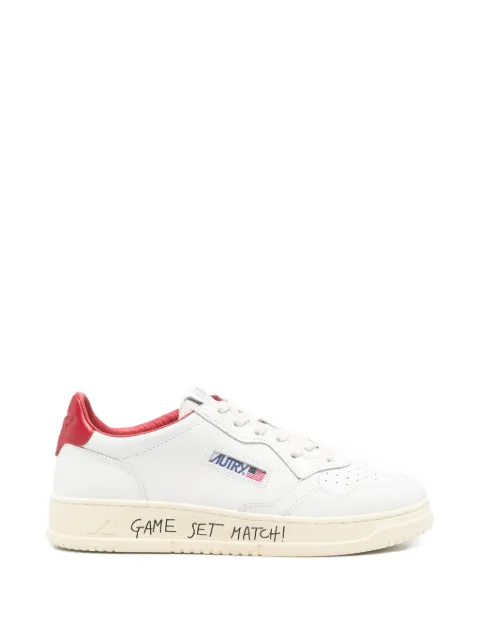 Autry Medalist perforated red-detail sneakers White AULMML03