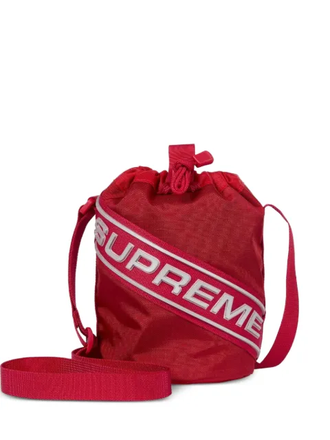 Supreme small logo-patch shoulder bag Red SU26392