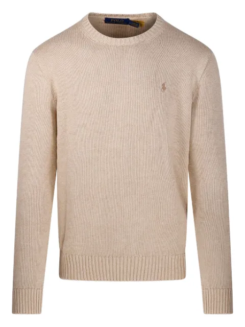 Polo Ralph Lauren logo-embroidered crewneck sweater Neutrals 710810846042