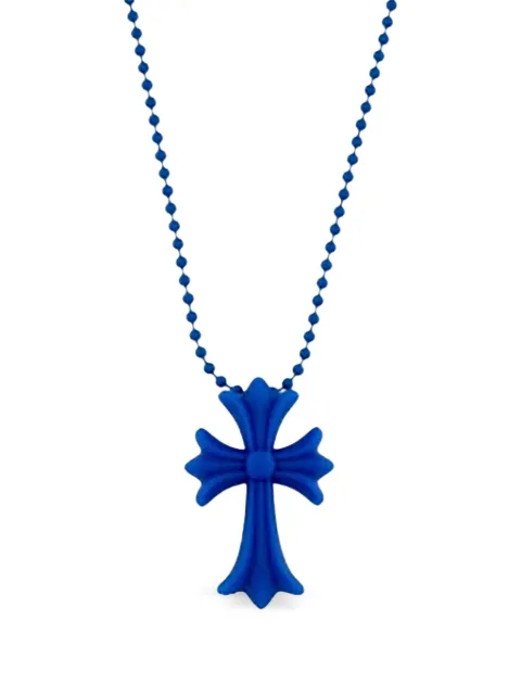 Chrome Hearts cross pendant necklace Blue CHRM0493