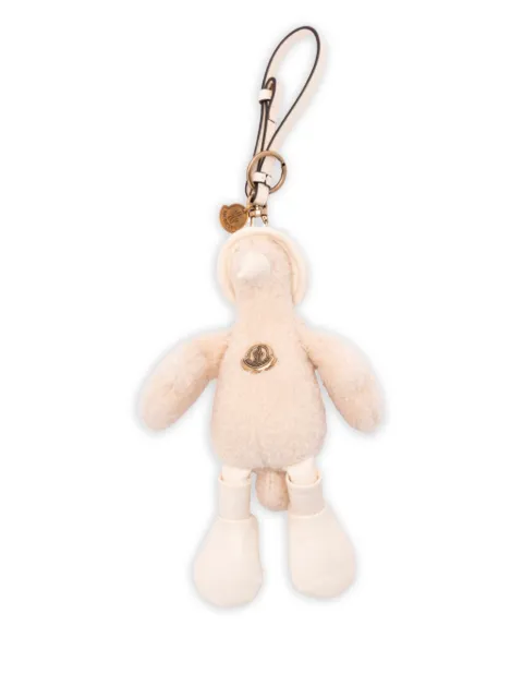 Moncler MonDuck textured keyring Neutrals 09B6F00005M9570