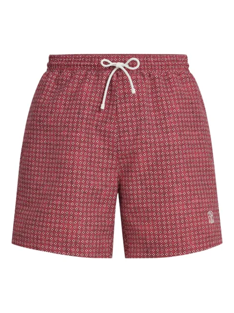Brunello Cucinelli flower-print swim shorts Red MR847043CH42