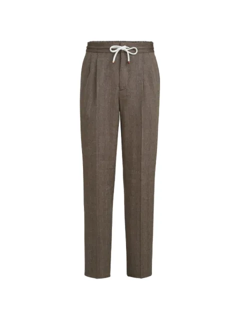 Brunello Cucinelli drawstring trousers Brown MZ408E1710C009