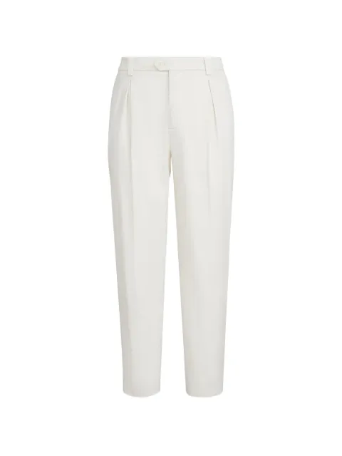 Brunello Cucinelli garment-dyed trousers in Pima cotton with tee holder Neutrals M289L3030FC6007