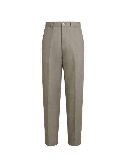Brunello Cucinelli cotton and linen panama trousers with pleat Grey MH262H0660C2442