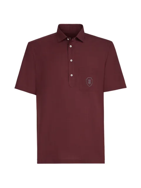 Brunello Cucinelli logo-detail polo shirt Red MM6701301FC036