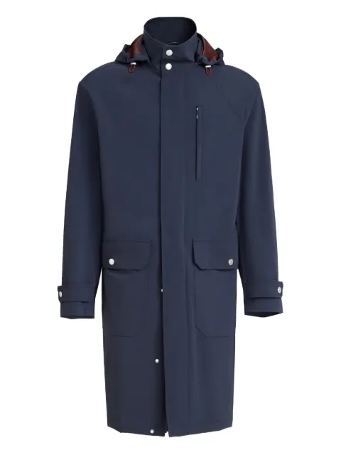Brunello Cucinelli detachable-hood parka coat Blue MZ4266579C3600