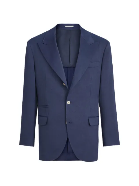 Brunello Cucinelli peak-lapels blazer Blue MZ4068BFCC7085