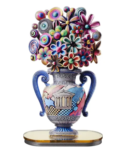 Linee Recanati flower Greek-vase figure stand Blue 130285061