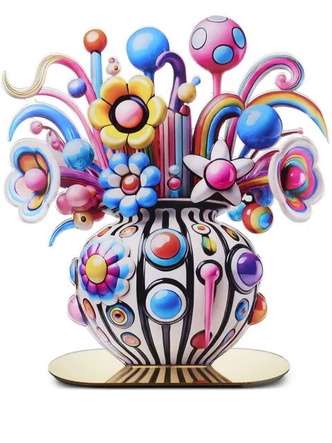 Linee Recanati striped flower-vase stand White 130284063