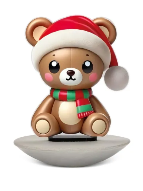 Linee Recanati santa-hat bear figure Brown 130316065