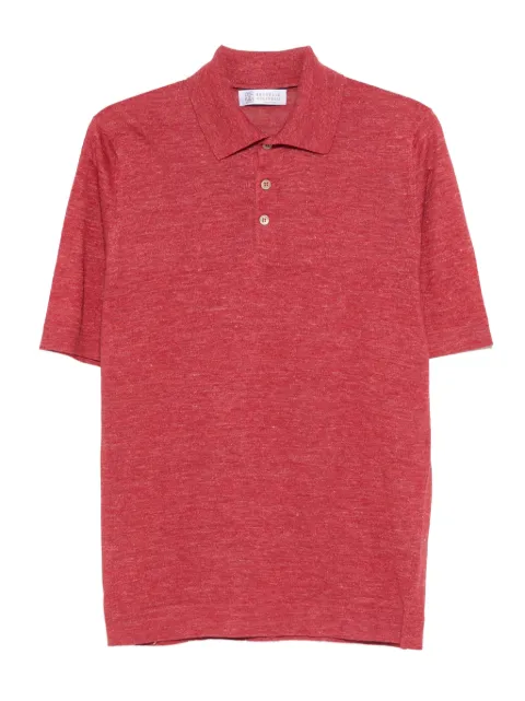 Brunello Cucinelli button-up polo shirt Red M2L00315C7781