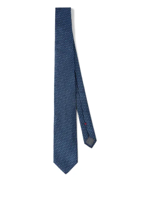 Brunello Cucinelli textured silk tie Blue MX8630018C1225