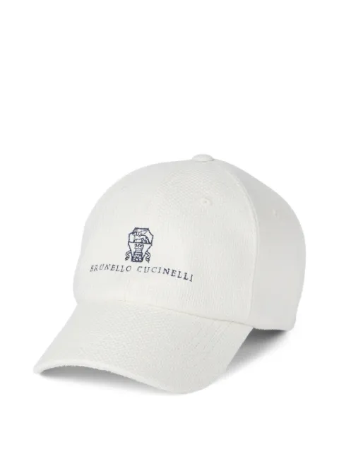 Brunello Cucinelli embroidered-logo baseball cap White MZ4039850CJS25