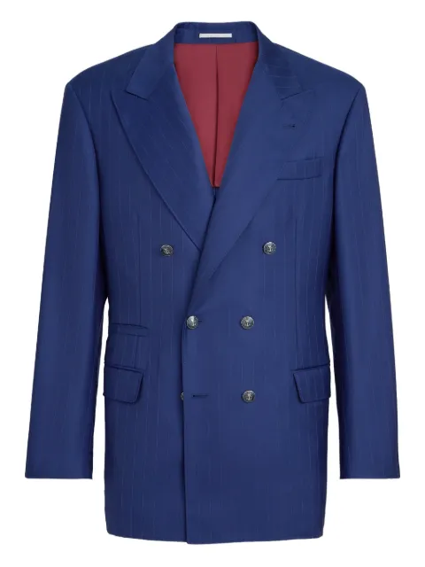 Brunello Cucinelli chalk-stripe blazer Blue MB4138BPC5C005