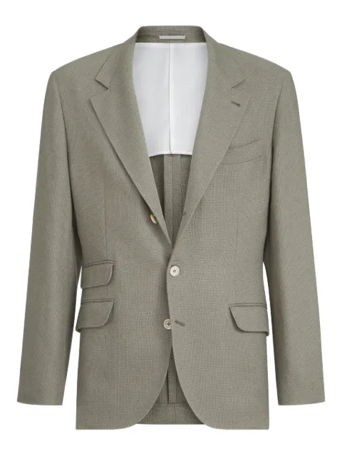 Brunello Cucinelli single-breasted blazer Green MZ4037BWDC053