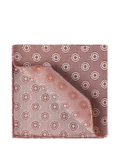 Brunello Cucinelli medallion-print silk pocket square Red MX8740091C002