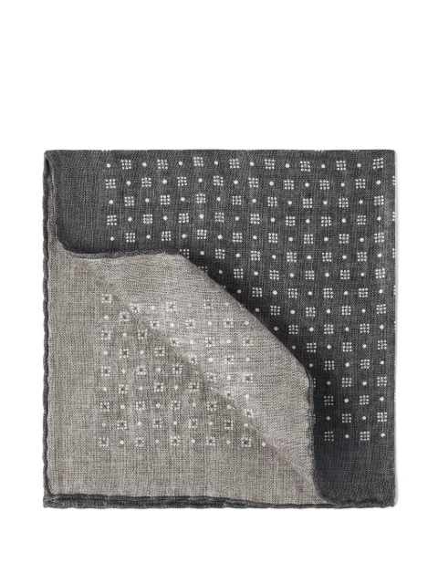 Brunello Cucinelli patterned pocket square Grey MX8700091C039