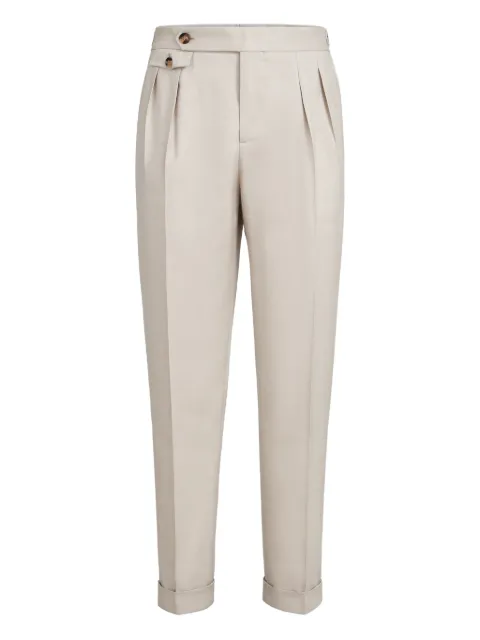 Brunello Cucinelli double-pleats trousers Neutrals MZ406L00MC6152
