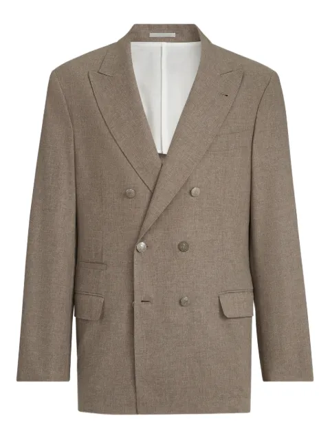 Brunello Cucinelli double-breasted blazer Brown MR4997BPD8C6374