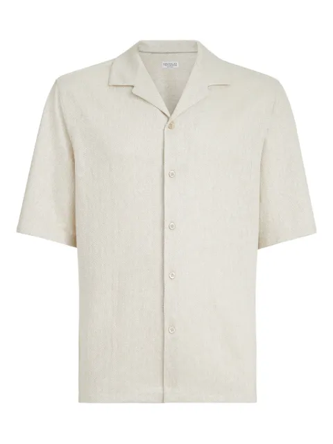 Brunello Cucinelli short-sleeve shirt Neutrals MR8286684C2489