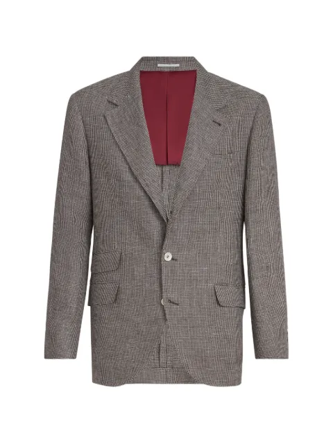 Brunello Cucinelli houndstooth blazer Brown MZ4187BWDC2831