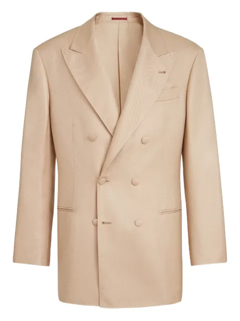 Brunello Cucinelli peaked-lapels double-breasted blazer Neutrals MR483GS22C003