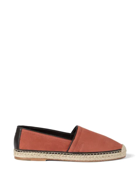 Brunello Cucinelli piping-detail suede espadrilles Brown MZUOXPQ726CCW80