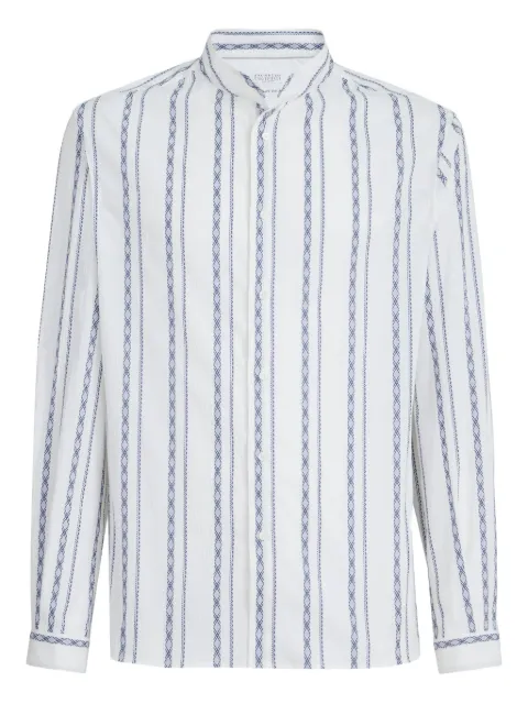 Brunello Cucinelli Mandarin collar shirt White MA6870625C100