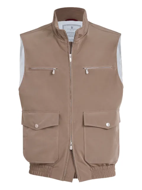 Brunello Cucinelli padded zip-up vest Brown MM4796567CIL56