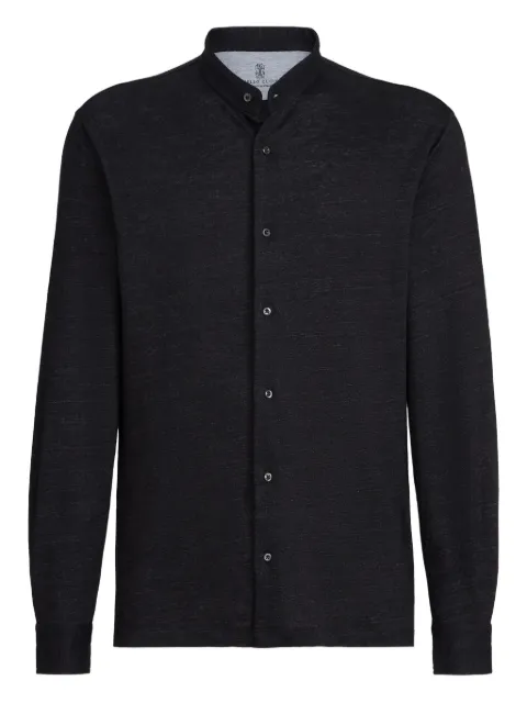 Brunello Cucinelli mandarin-collar shirt Grey MR8273920C050
