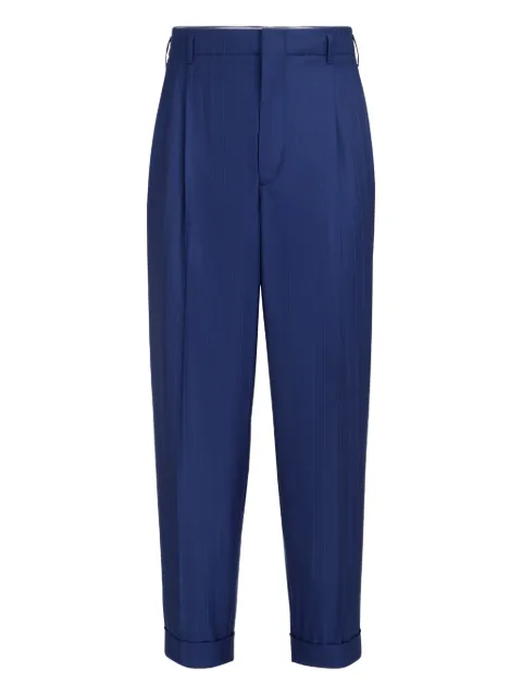 Brunello Cucinelli chalk-stripe pleated trousers Blue MB413L00NC005