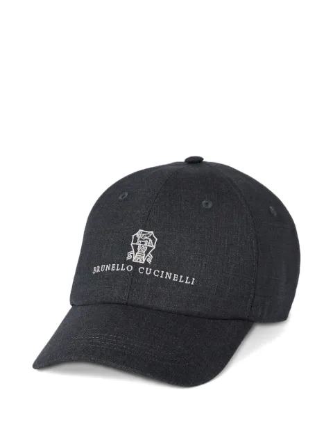 Brunello Cucinelli embroidered-logo baseball cap Grey M032P9850CPY08