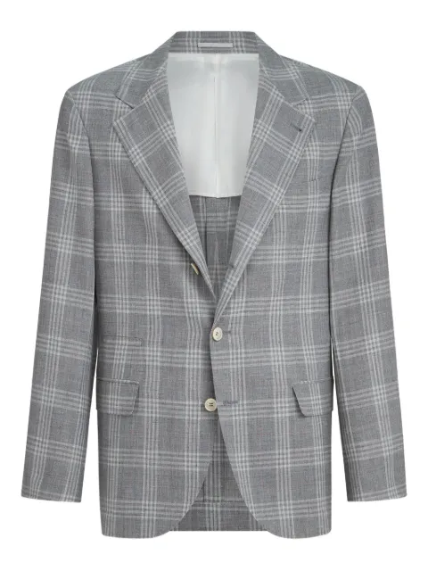 Brunello Cucinelli notched-lapel blazer Grey MZ4307BTDC1015