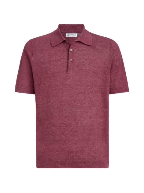 Brunello Cucinelli short-sleeve polo shirt Red M2L00315C7796