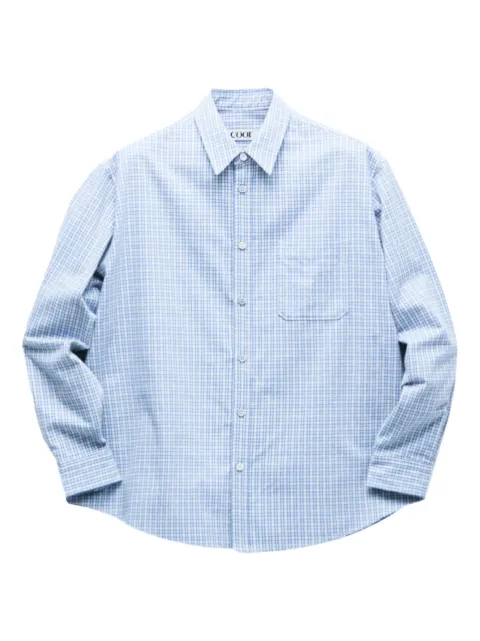 COOR check-pattern shirt Blue CXF4SO12K