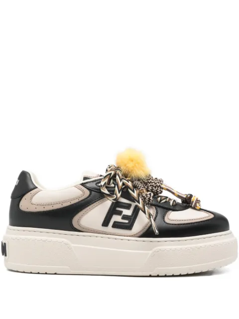 FENDI logo-plaque platform sneakers Black 8E8721AY9N