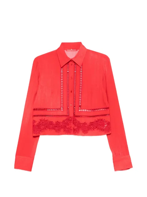 Ermanno Scervino lace-insert shirt Red D482K338APEMYS4805