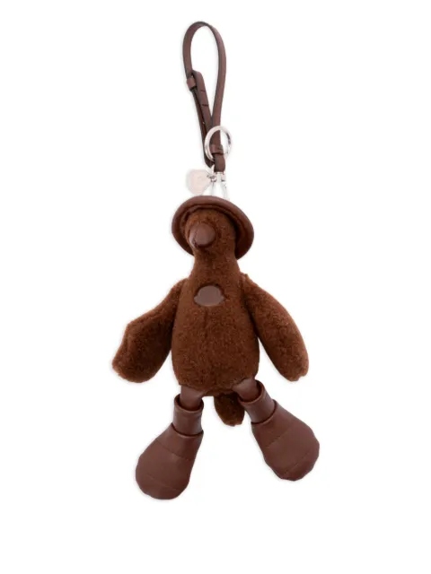 Moncler MonDuck textured keyring Brown 09A6F00005M9584