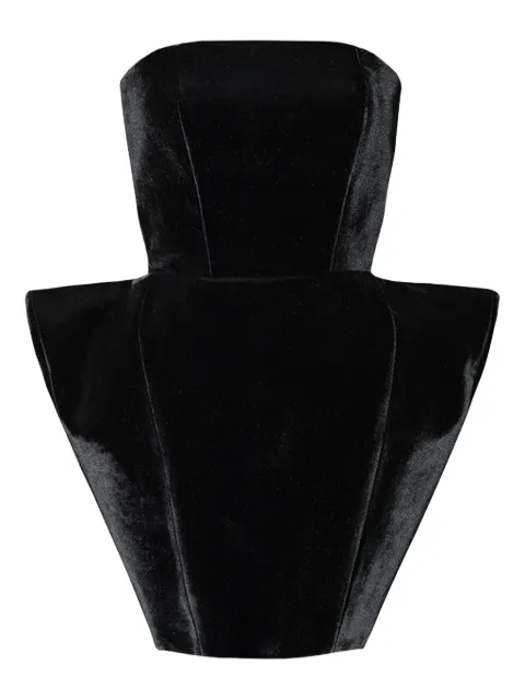 Vestiaire d'un Oiseau Libre sculpted velvet dress Black SCULPTEDVELVETDRESS