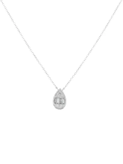 LB Exclusive diamond pendant necklace Silver PN16830W