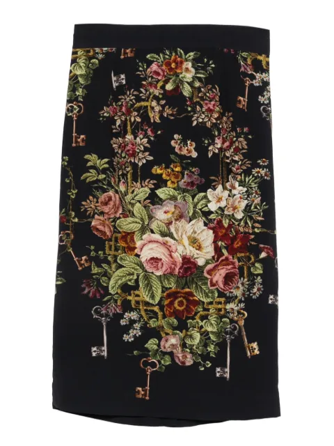 Dolce & Gabbana Pre-Owned printed skirt Black HOLADG135