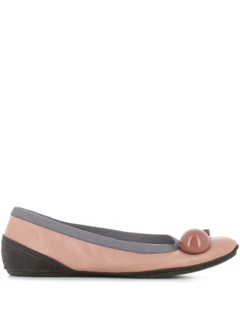 Dove Nuotano Gli Squali round detail ballet flats Pink BECKY