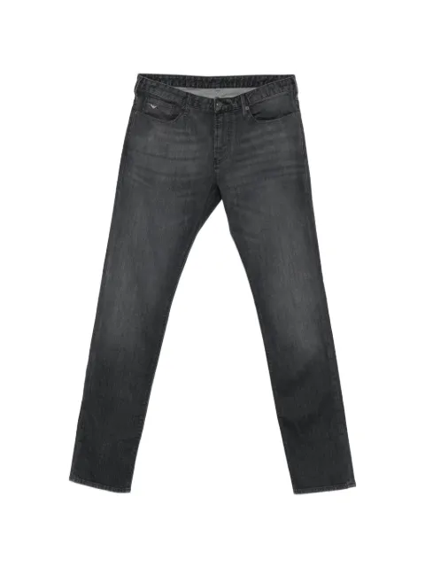 Emporio Armani logo-plaque faded jeans Grey EM000121AF22821
